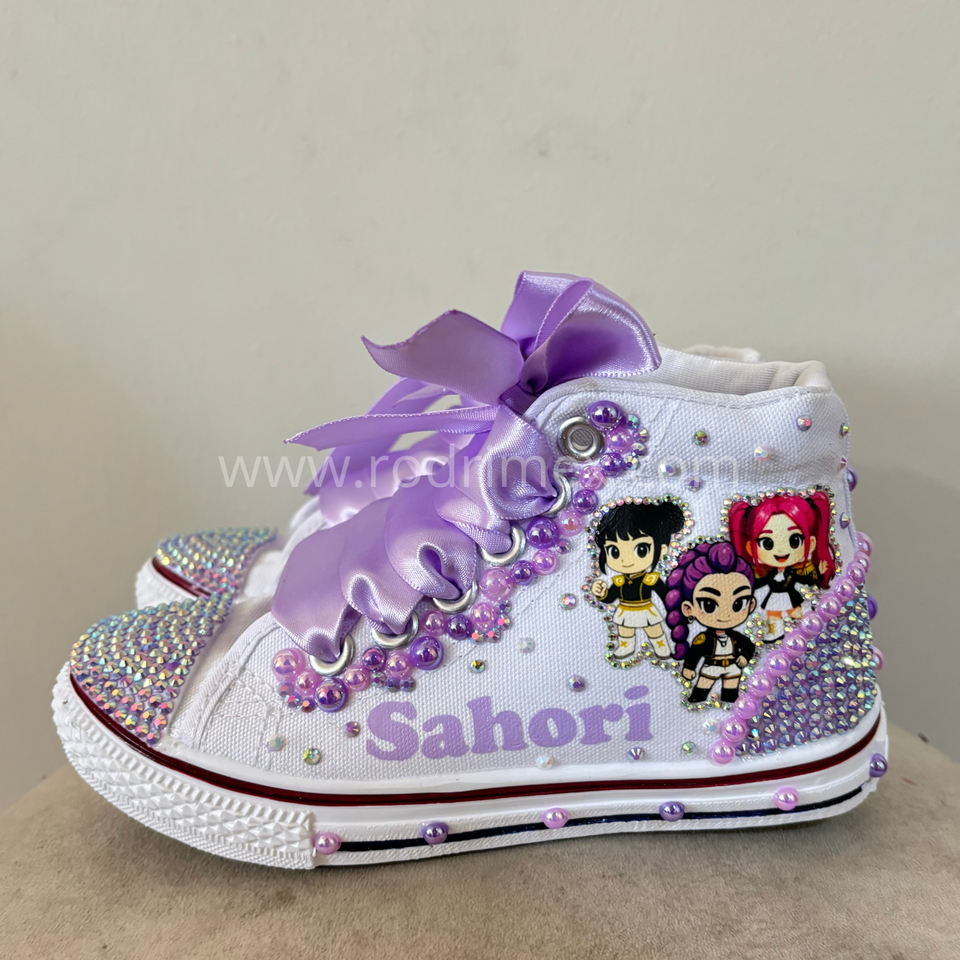 ZAPATILLAS DE LAS GUERRERAS K-POP GOLDEN MORADO