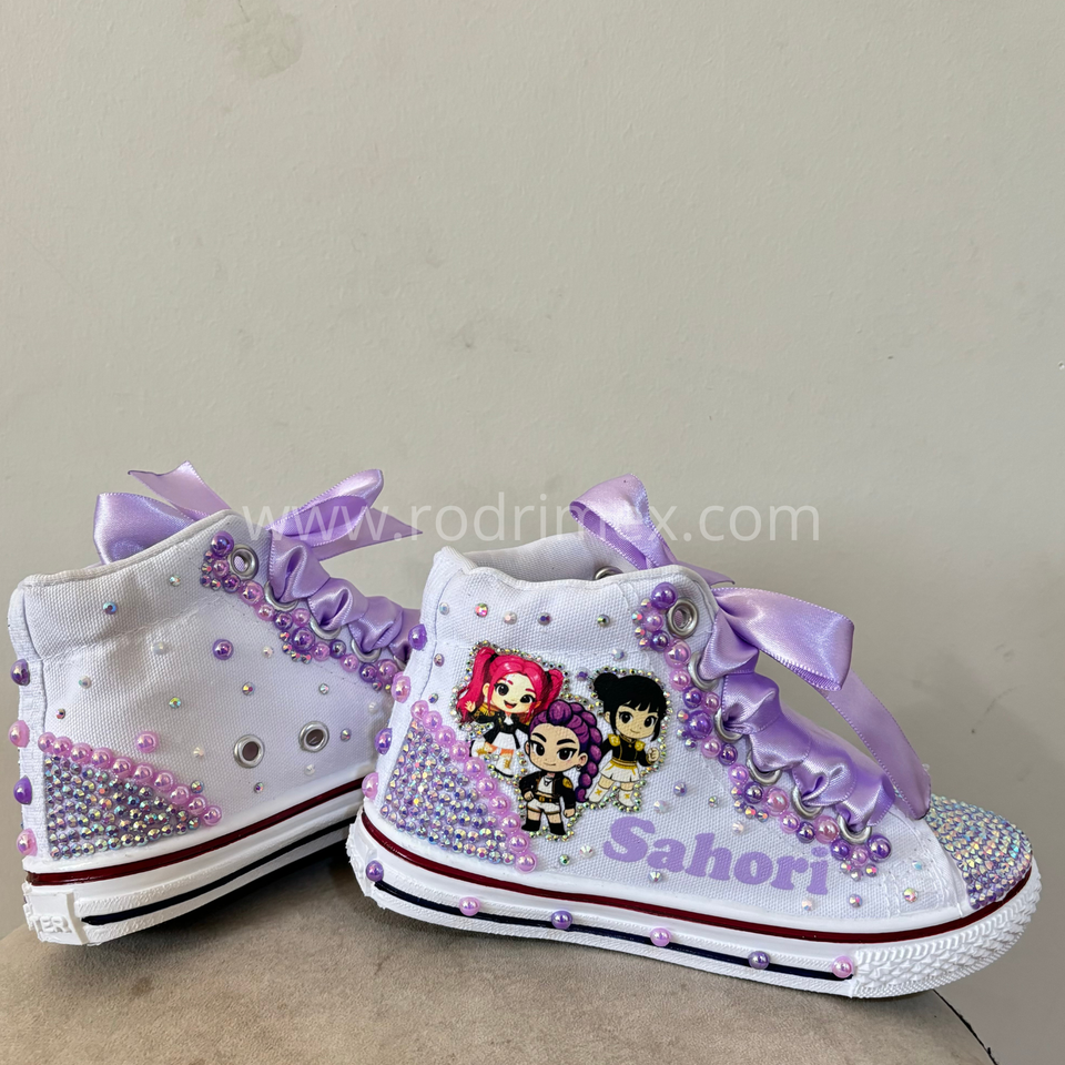ZAPATILLAS DE LAS GUERRERAS K-POP GOLDEN MORADO