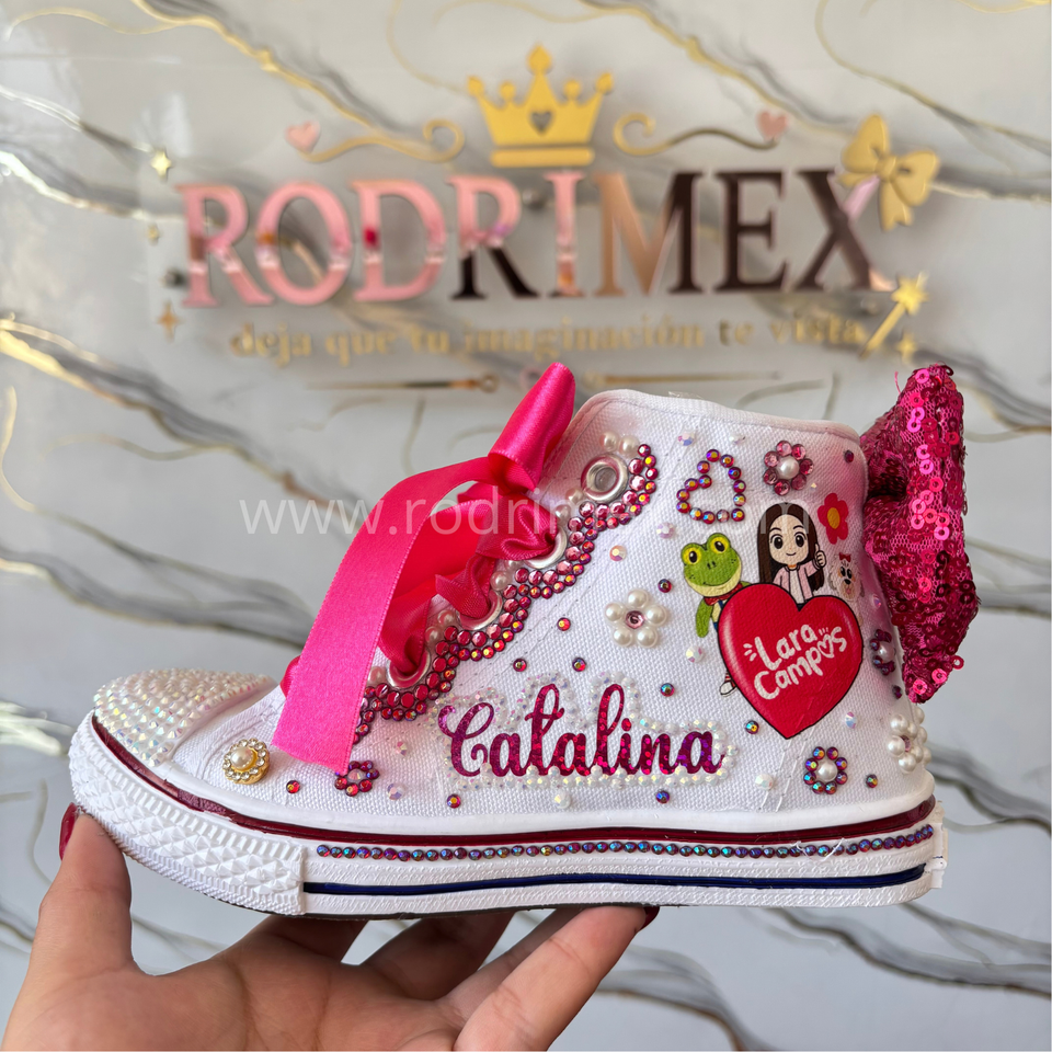 ZAPATILLA DE LARA CAMPOS FUCSIA