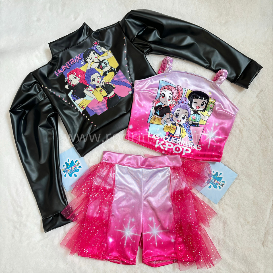 MEGA COMBO GLITTER HUNTRIX - ROSA CHICLE
