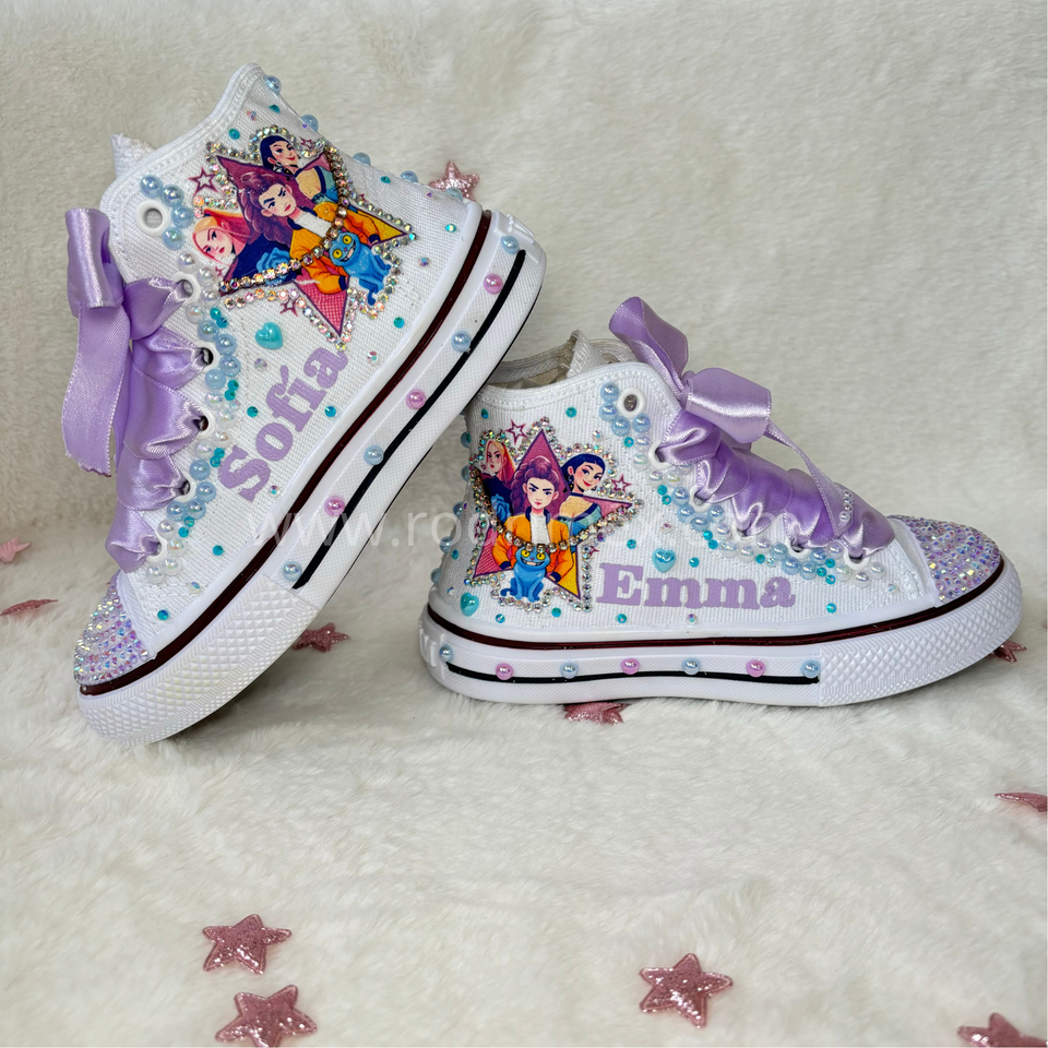 ZAPATILLA DE LAS GUERRERAS K-POP CELESTE BEBE