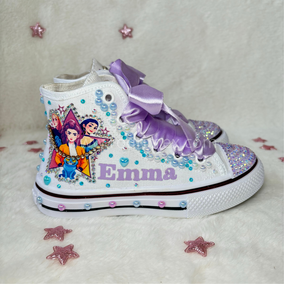 ZAPATILLA DE LAS GUERRERAS K-POP CELESTE BEBE