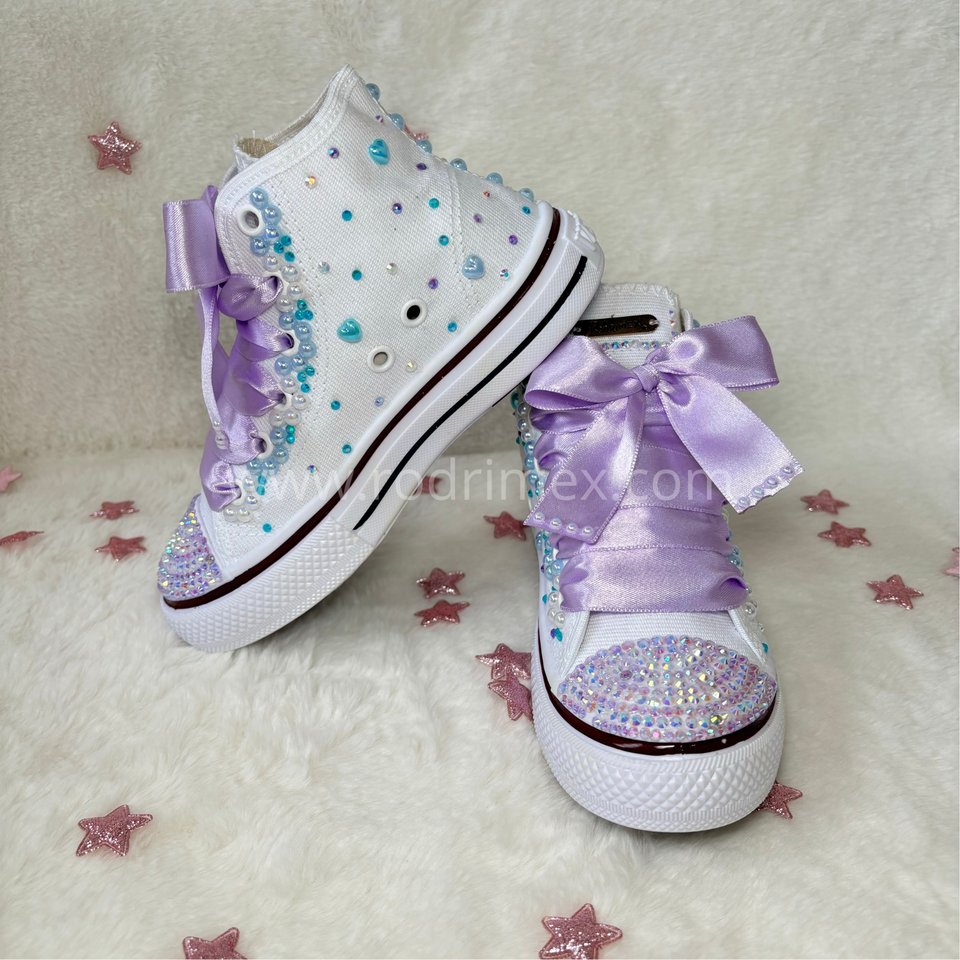 ZAPATILLA DE LAS GUERRERAS K-POP CELESTE BEBE