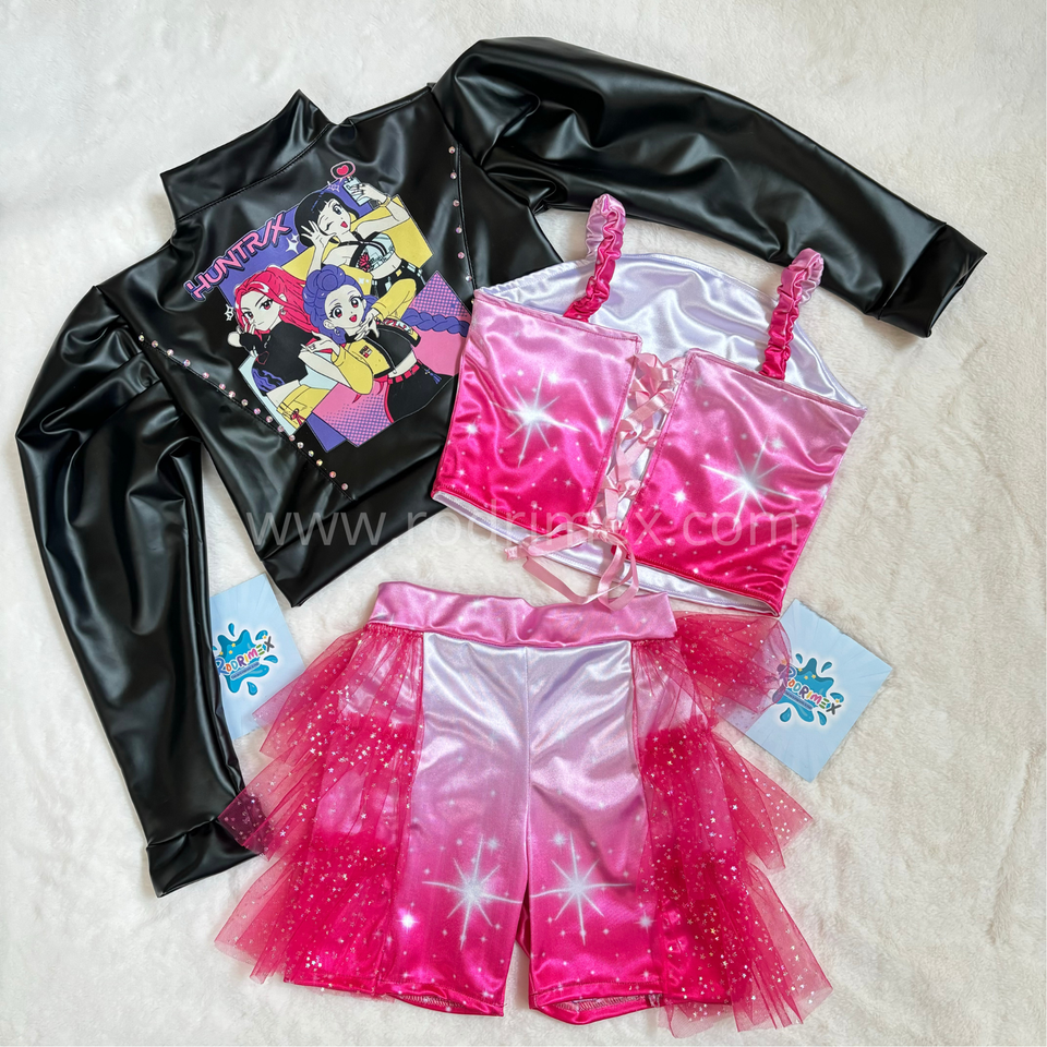 MEGA COMBO GLITTER HUNTRIX - ROSA CHICLE