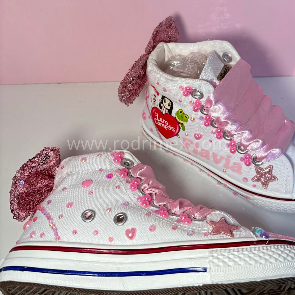 ZAPATILLA DE LARA CAMPOS ROSADO