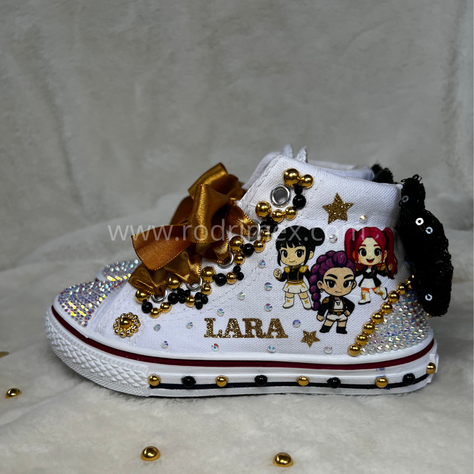 ZAPATILLAS DE LAS GUERRERAS K-POP GOLDEN