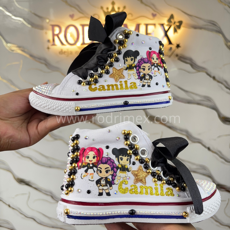 ZAPATILLAS DE LAS GUERRERAS K-POP GOLDEN NEGRO