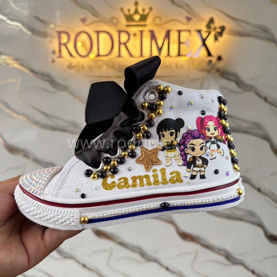 ZAPATILLAS DE LAS GUERRERAS K-POP GOLDEN NEGRO