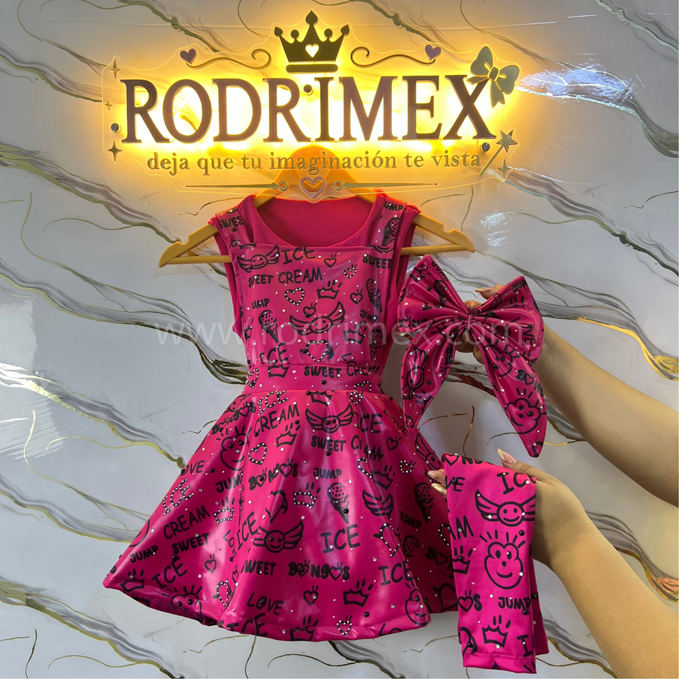 TRAJE DE LARA CAMPOS FUCSIA FULL PEDRERIA