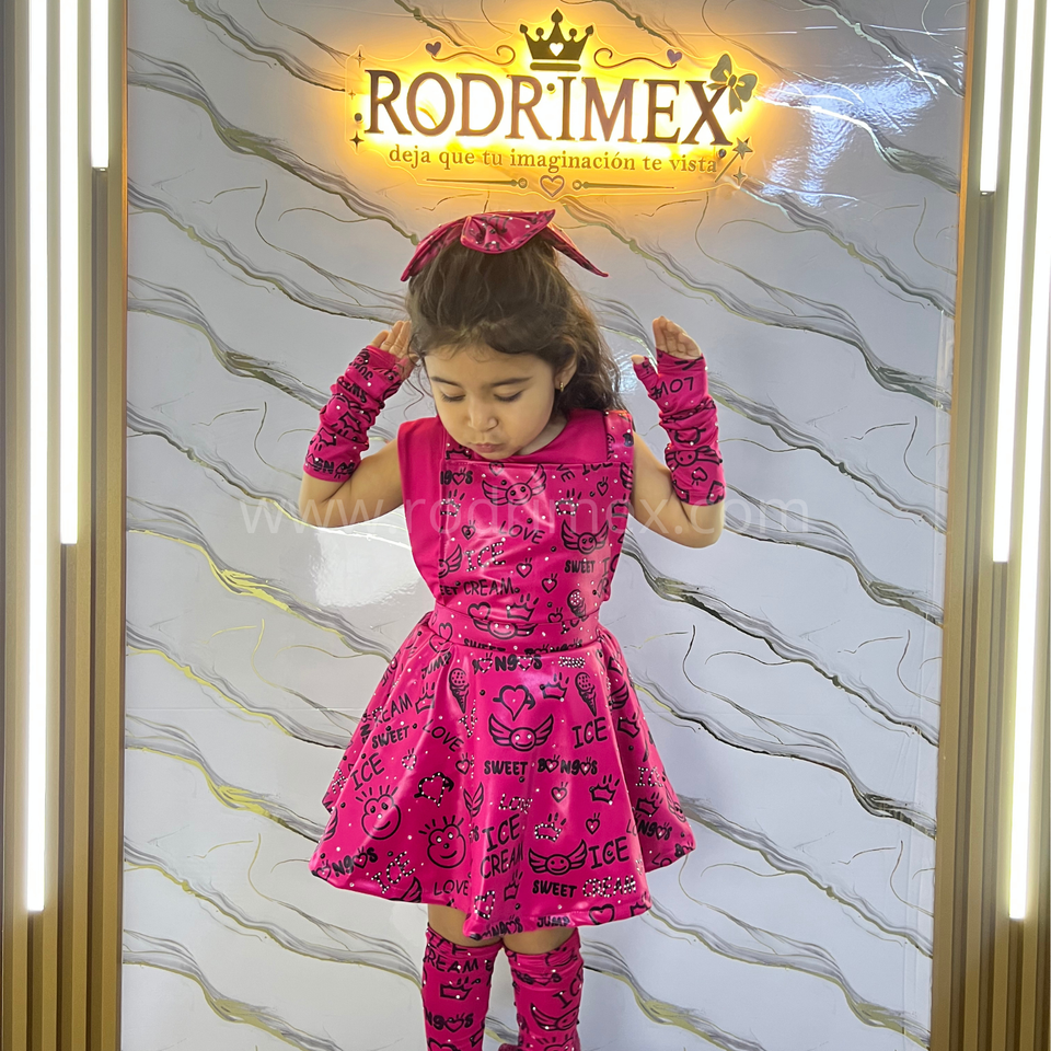 TRAJE DE LARA CAMPOS FUCSIA FULL PEDRERIA