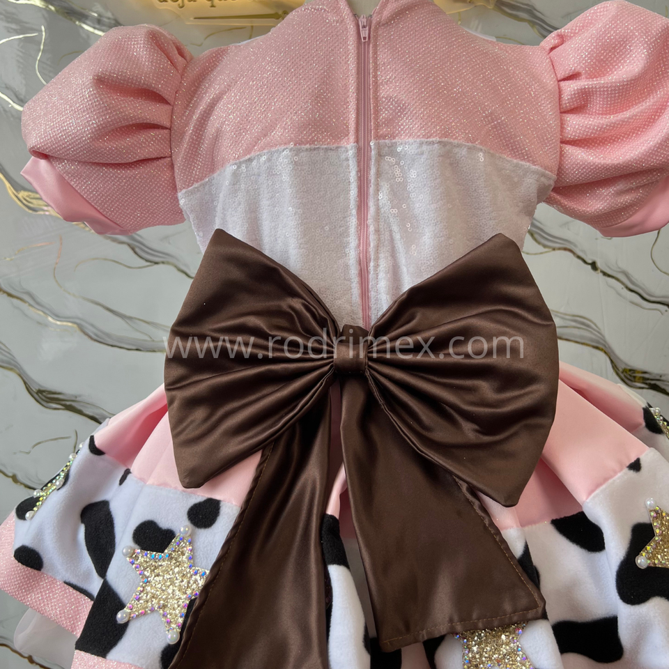 VESTIDO ROSADO JESSIE VAQUERITA