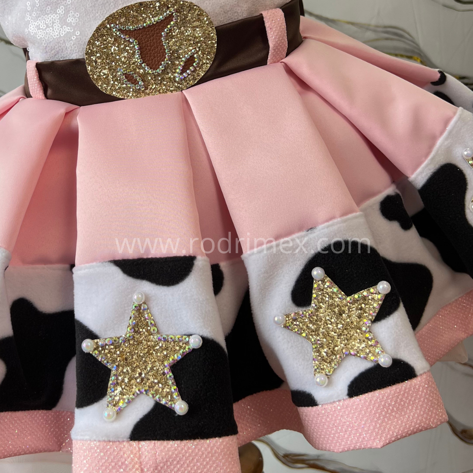 VESTIDO ROSADO JESSIE VAQUERITA