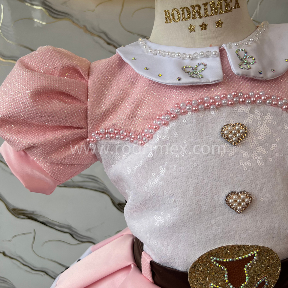 VESTIDO ROSADO JESSIE VAQUERITA