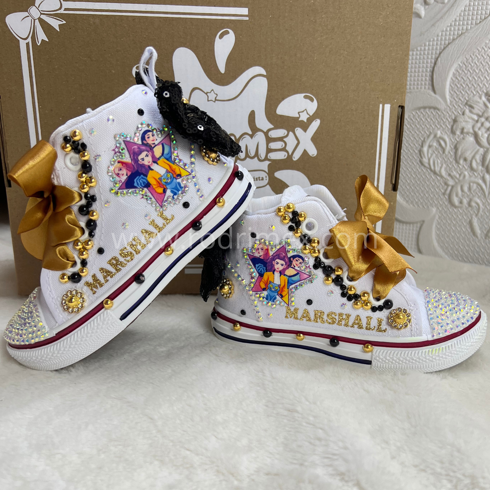 ZAPATILLAS DE LAS GUERRERAS K-POP GOLDEN ESTRELLA