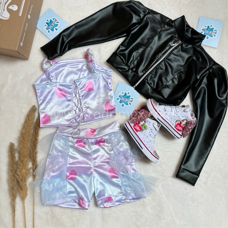 MEGA COMBO GLITTER LARA CAMPOS - CORAZONES