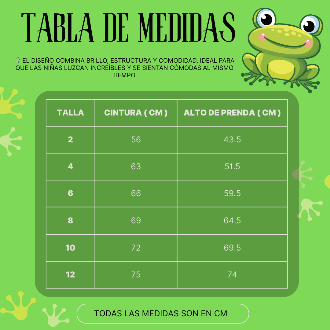 Guía de tallas (niños) de TRAJE DE RHENNE 🐸💖