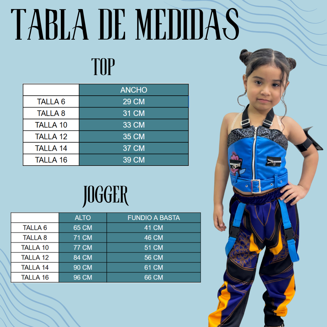 Guía de tallas (niños) de TRAJE DE ZOEY